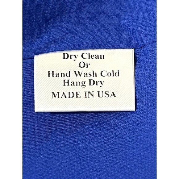 Sincerely Mary Sharkbite Hem‎ Sleeveless A-Line Dress Blue Paint Splash Size M/L - Picture 10 of 12